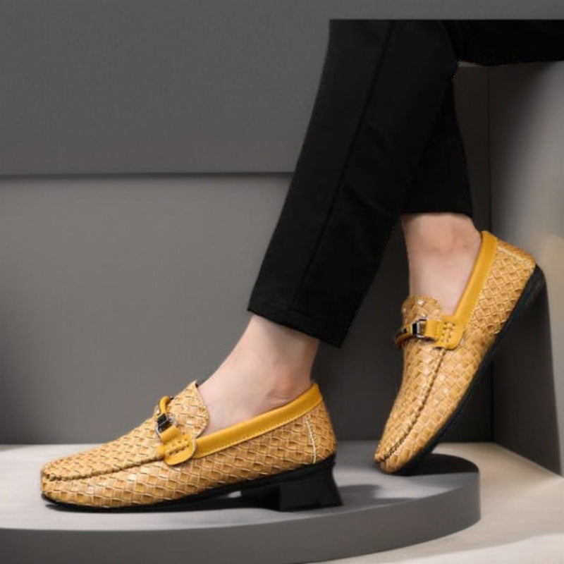 Men’s Premium Woven Buckle Loafers