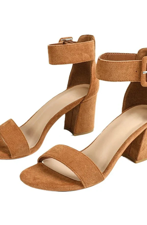 Round toe thick heel high heels for women 2025 new cross-border large size women's shoes one-strap back cover open toe sandals (600x920)