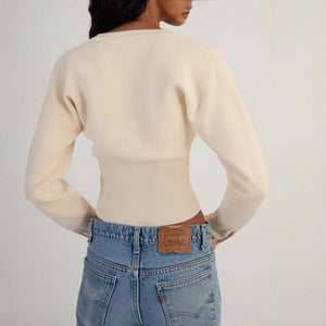 Strickpullover mit halbem Reißverschluss