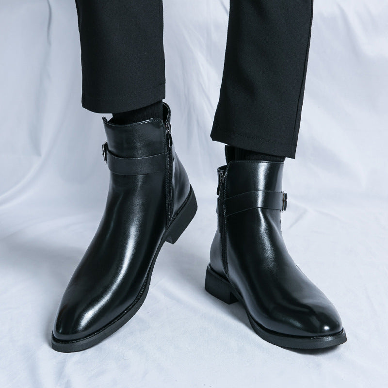 LORVENES Sleek Side Zip Chelsea Boots