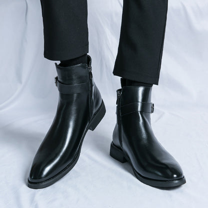 LORVENES Sleek Side Zip Chelsea Boots