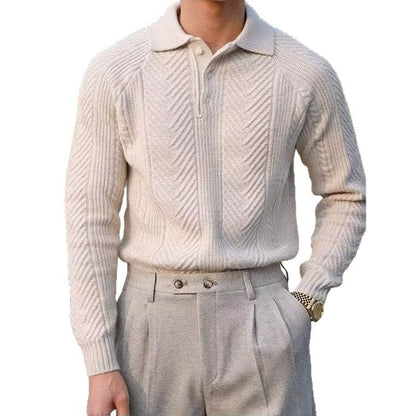 LORVENE Textured Weave Polo