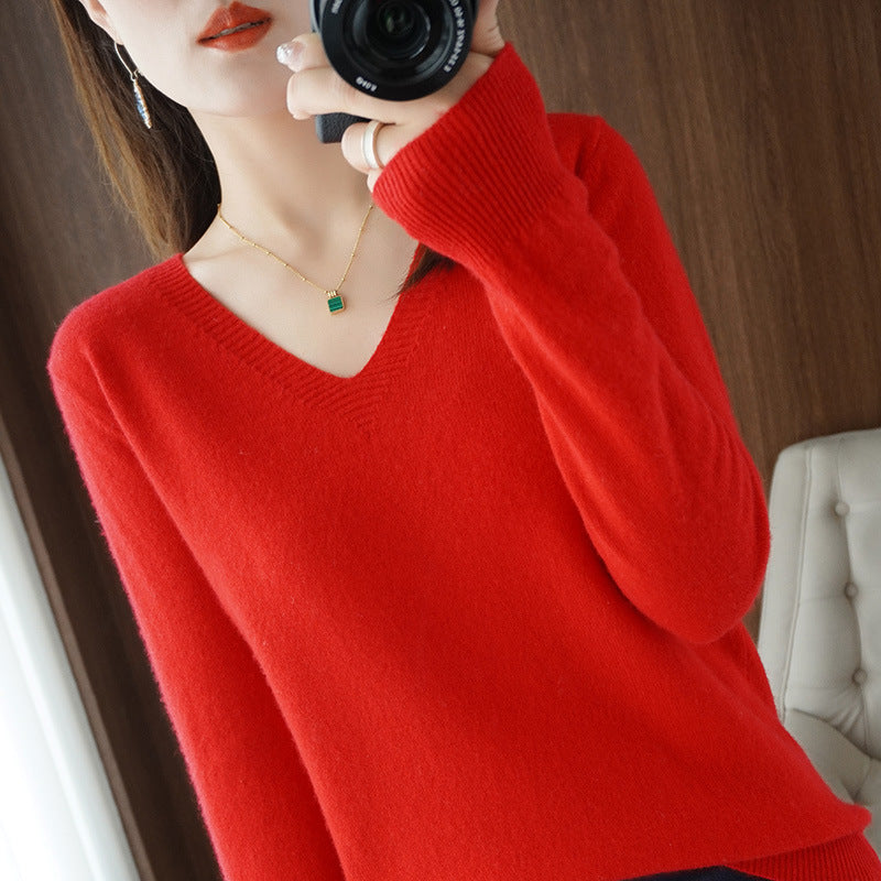 LORVENE Ribbed Knit Sweater