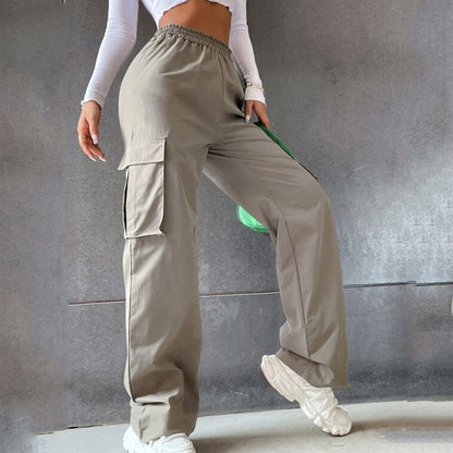 LORVENES Comfortable Elastic Waist Trousers