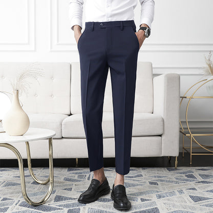 LORVENES Designer Straight Cut Formal Pants