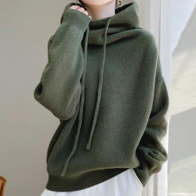 Kuscheliger Kapuzenpullover aus Strick
