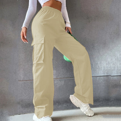 LORVENES Comfortable Elastic Waist Trousers