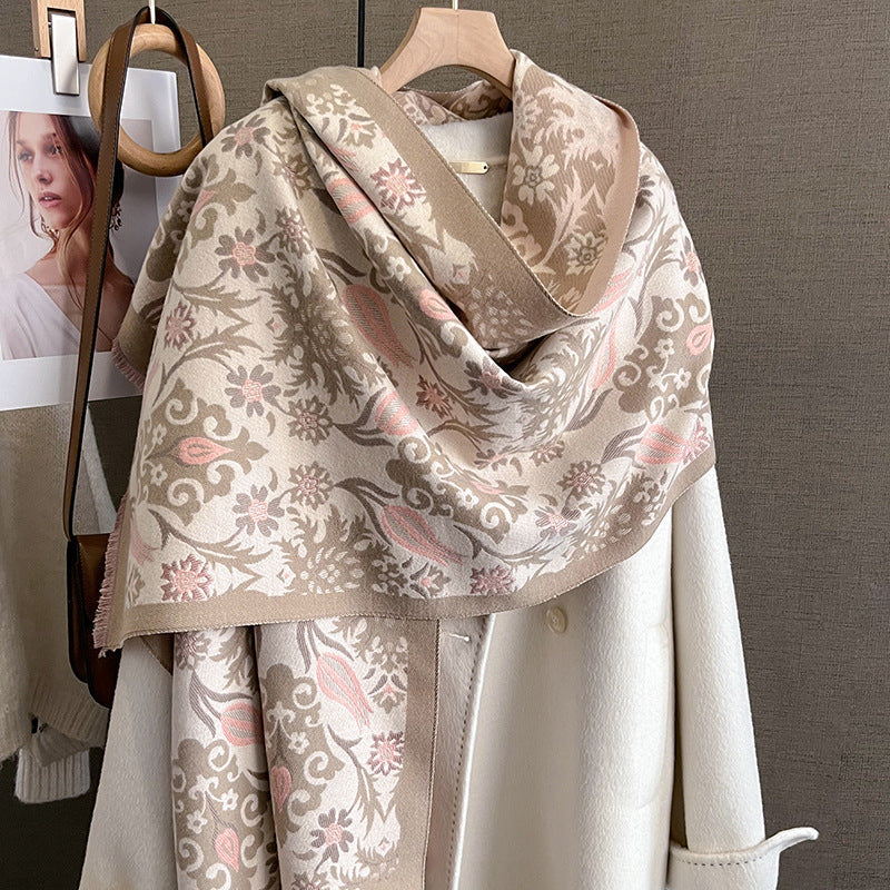 LORVENE Handcrafted Wool Shawl