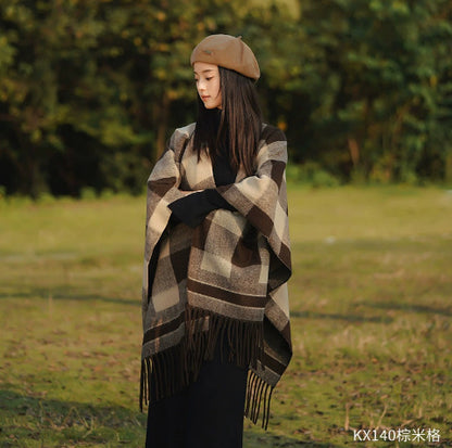 LORVENE Handcrafted Wool Shawl