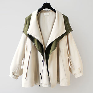 LORVENE Soft Signature Jacket displayed on a hanger with a cozy, smooth fabric and classic design, suitable for casual wear.