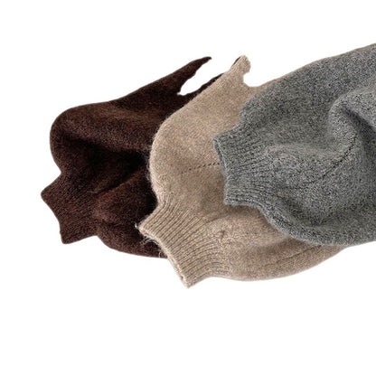 LORVENE Cropped Rib Pullover