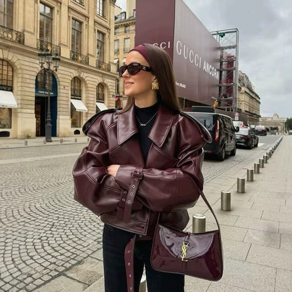 LORVENE Zip Front Bomber Jacket