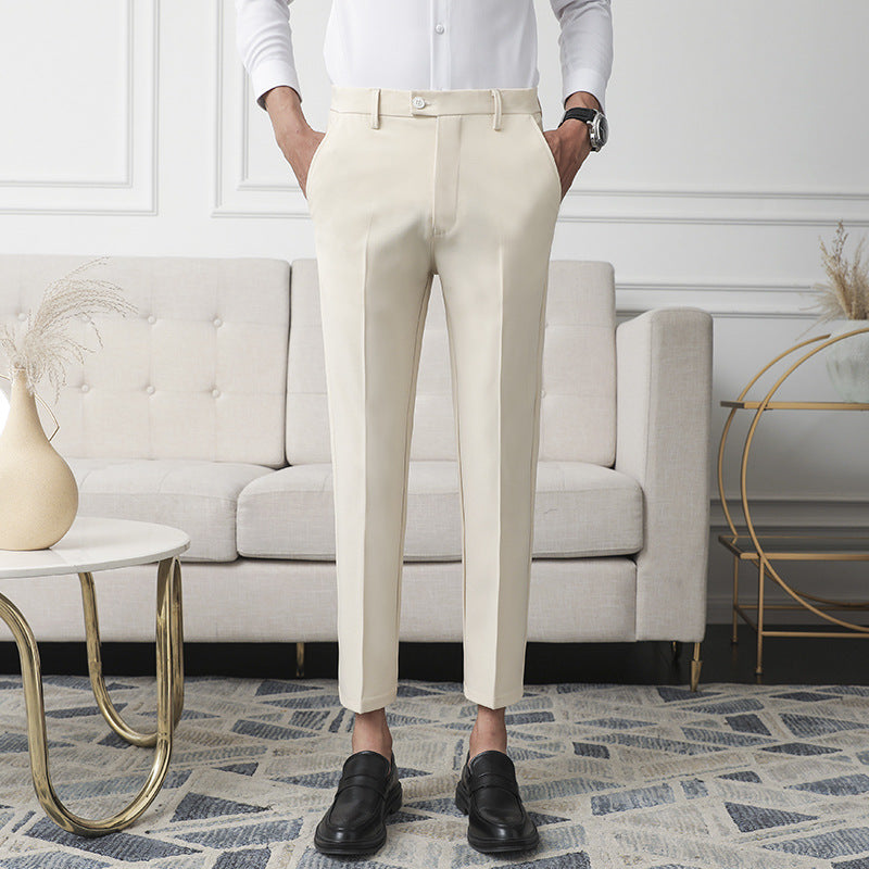 LORVENES Designer Straight Cut Formal Pants