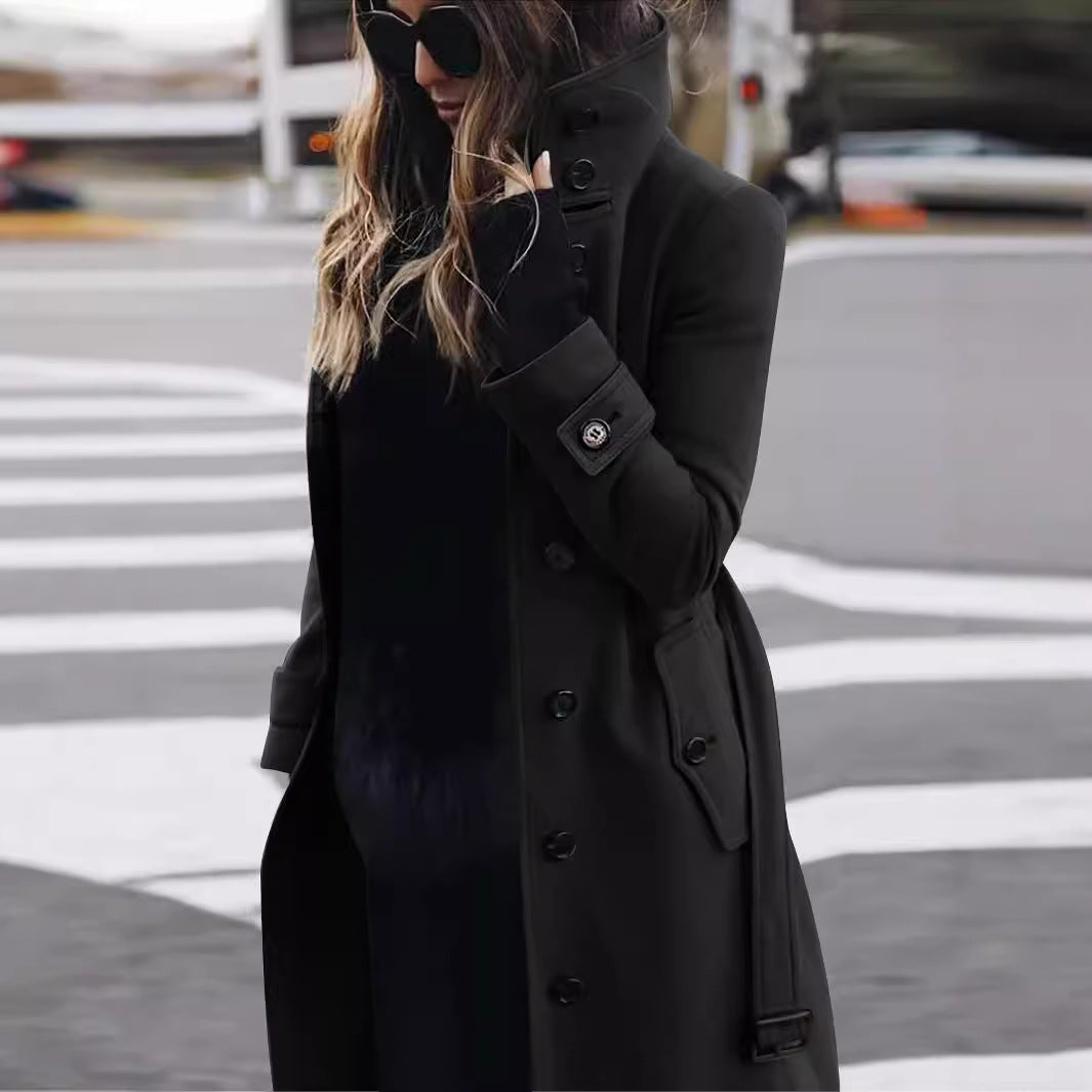 LORVENE Structured Wrap Coat
