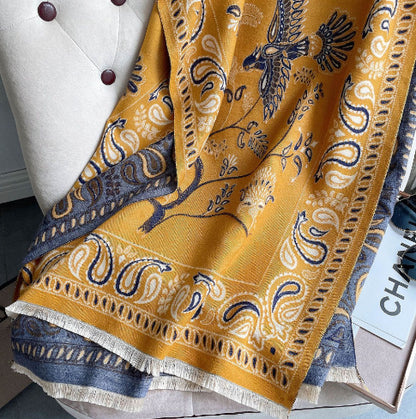 LORVENE Handcrafted Wool Shawl