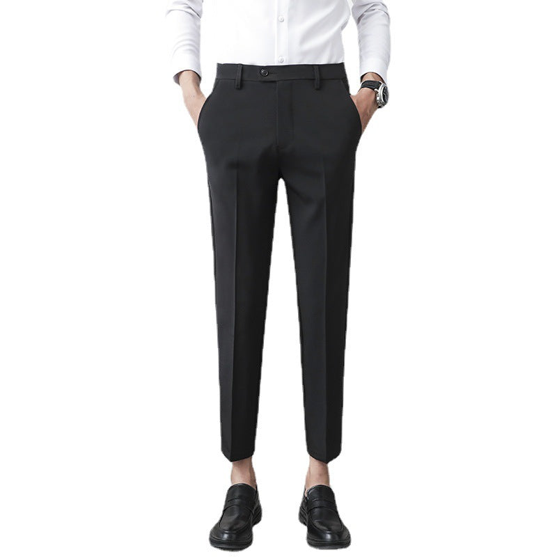 LORVENES Designer Straight Cut Formal Pants