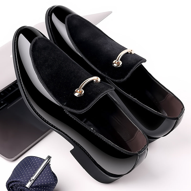 Men’s Luxury Velvet Patent Loafers