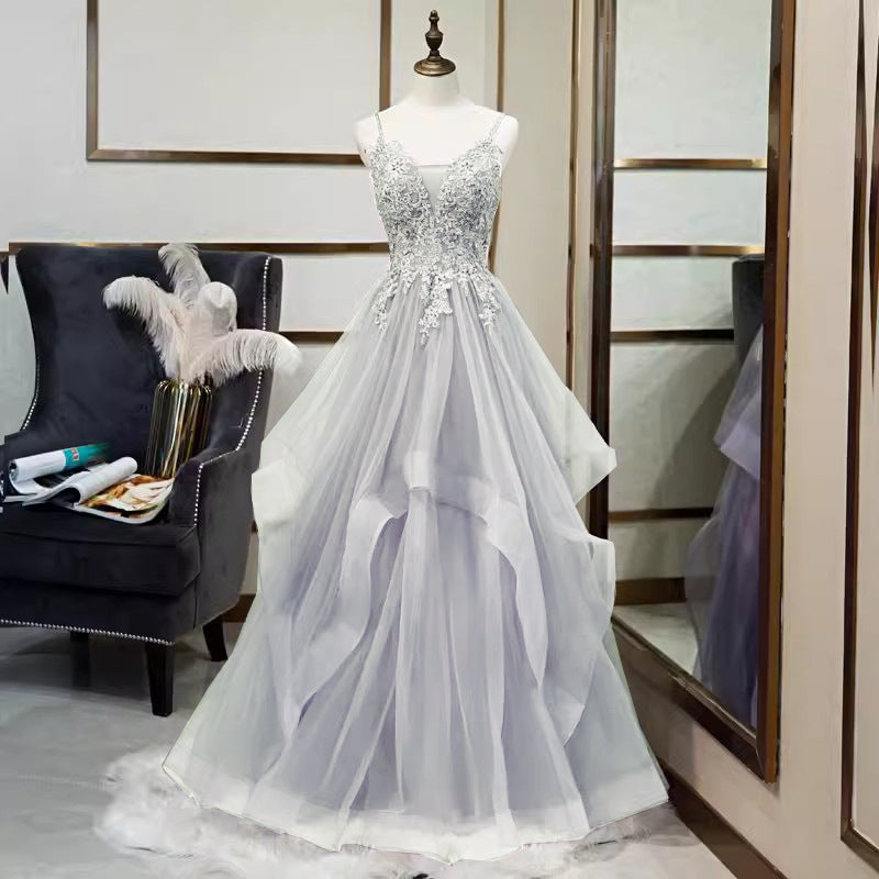 LORVENE Layered Pleated Dress