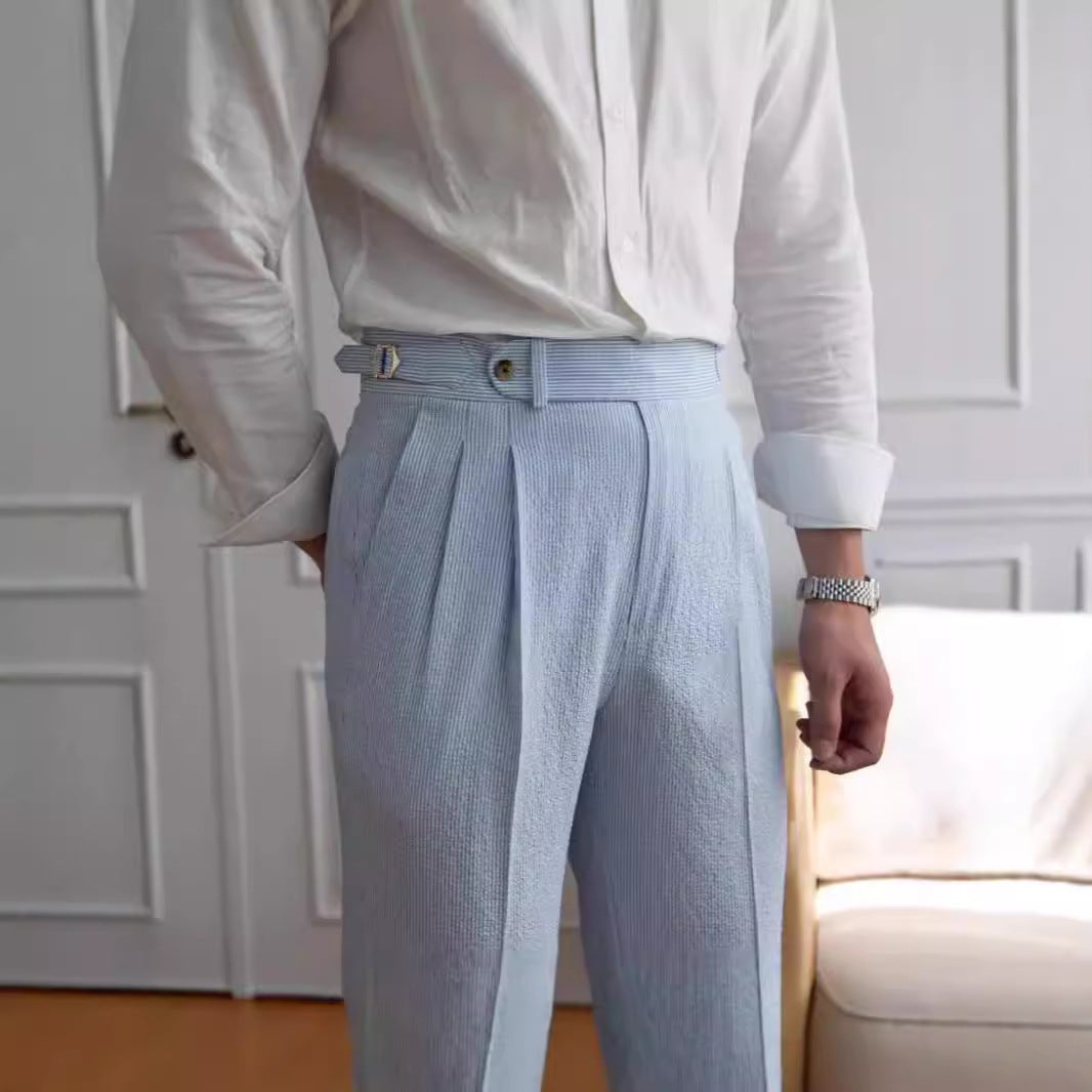 LORVENES Sharp Tailored Formal Pants for Men