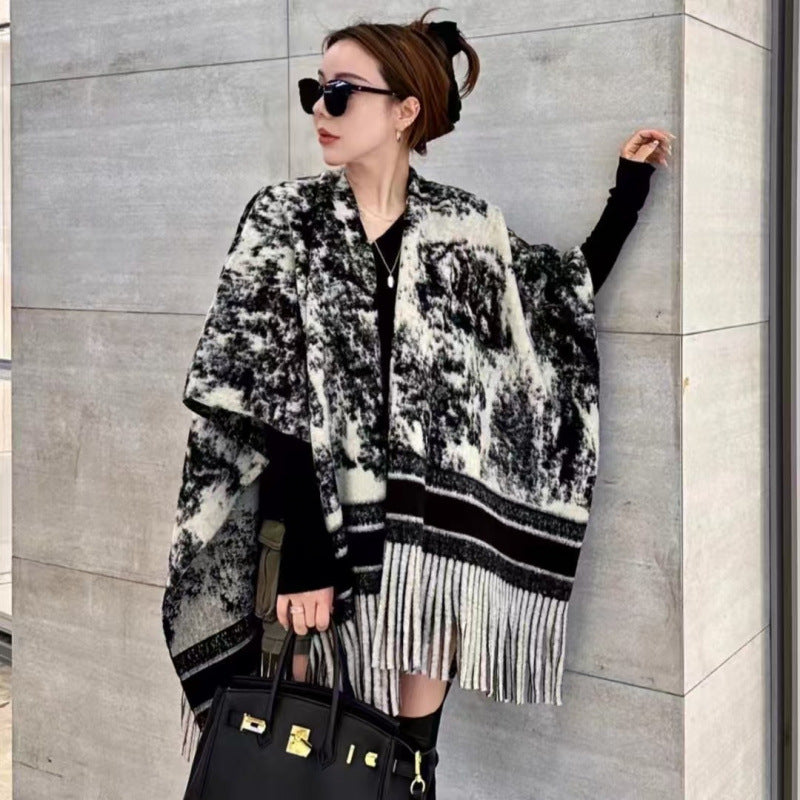 LORVENE Handcrafted Wool Shawl