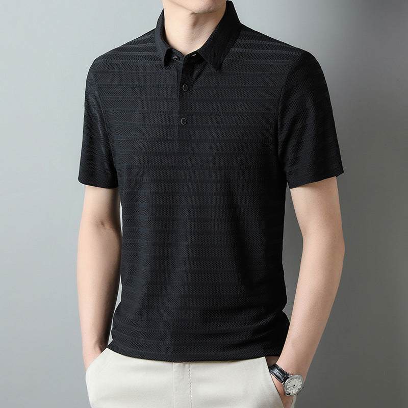 LORVENE Contrast Collar Polo