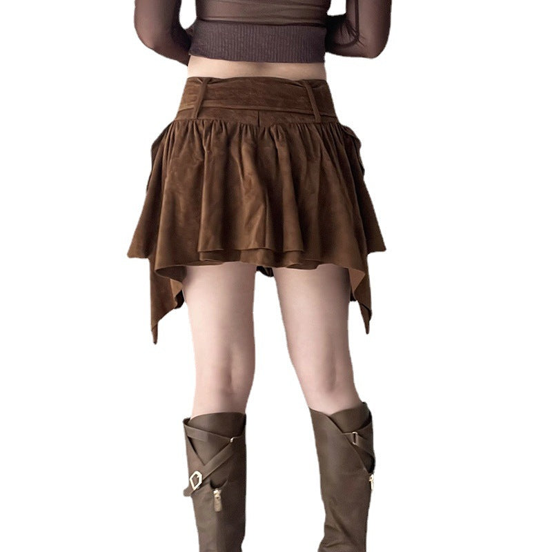 LORVENE Metro Chic skirt in stylish design, shown on a hanger with a smooth fabric finish and modern silhouette.