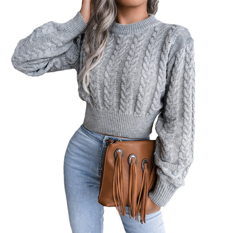 LORVENE Textured Knit Pullover