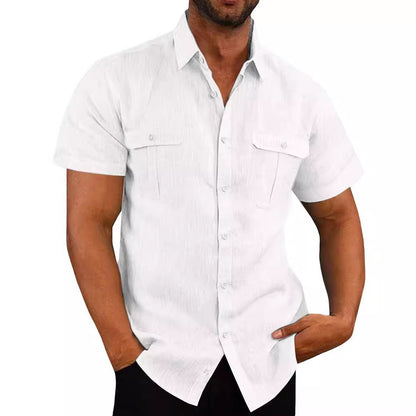 LORVENE Minimal Satin Shirt