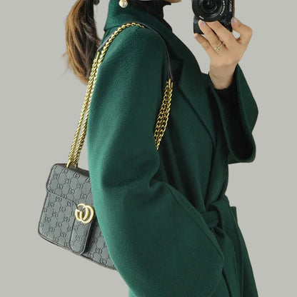 Wool Cashmere Drop Shoulder Coat