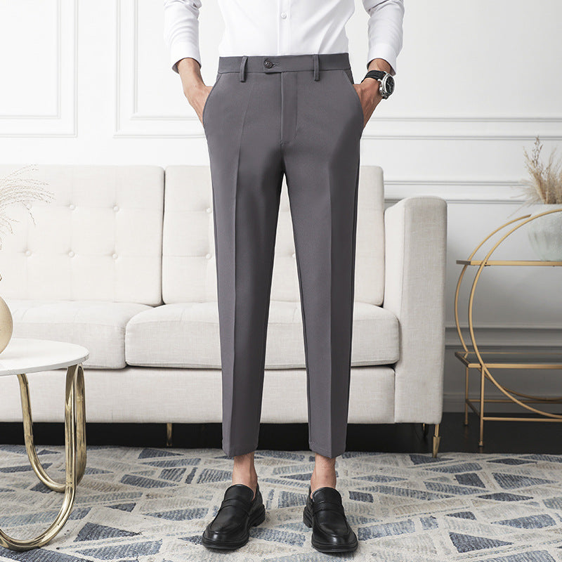 LORVENES Designer Straight Cut Formal Pants