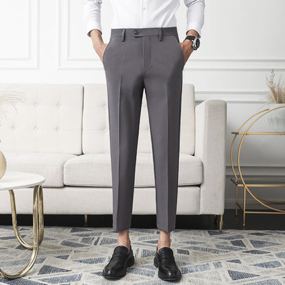 LORVENES Designer Straight Cut Formal Pants
