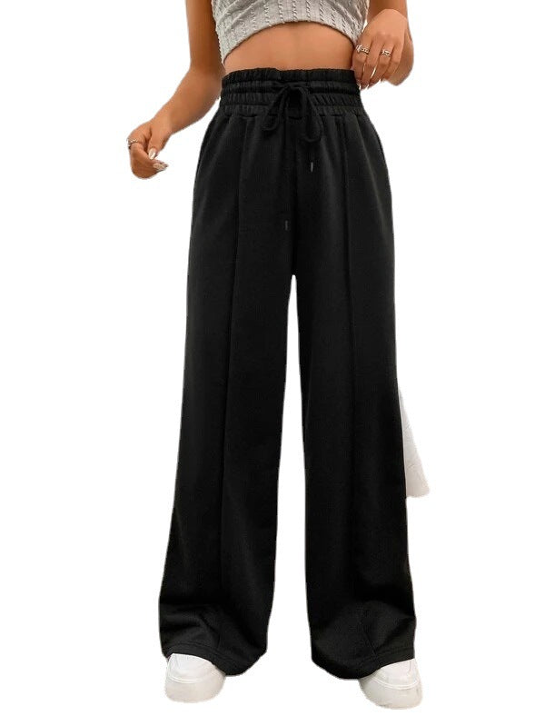 LORVENES Mid-Rise Wide Leg Dress Pants