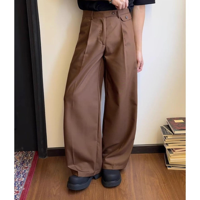LORVENES Fashion Forward Wide Leg Pants High Waist