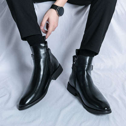 LORVENES Sleek Side Zip Chelsea Boots