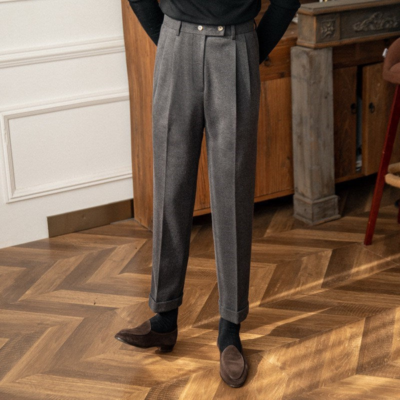 LORVENES Slim Straight Fit Corporate Pants