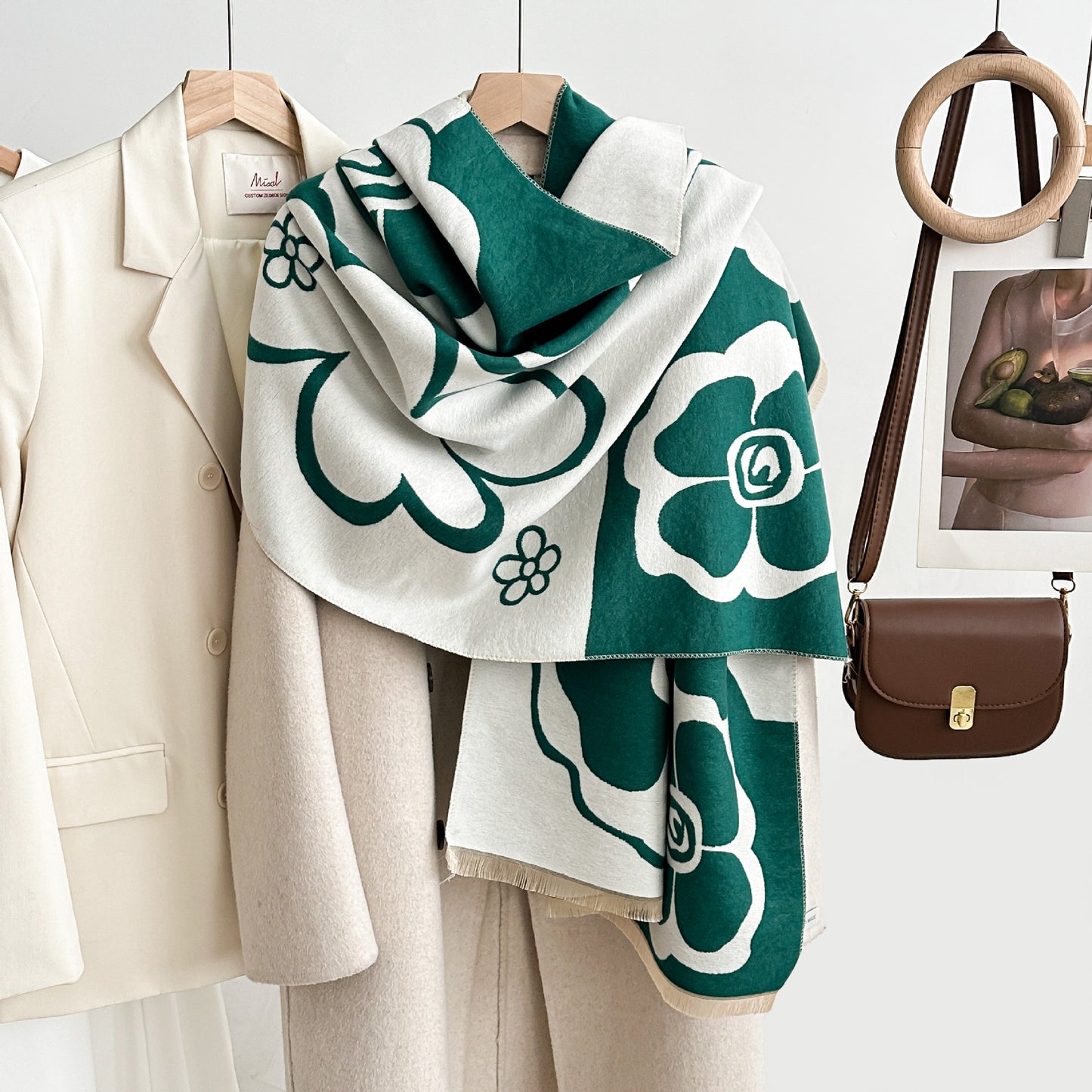 LORVENE Handcrafted Wool Shawl