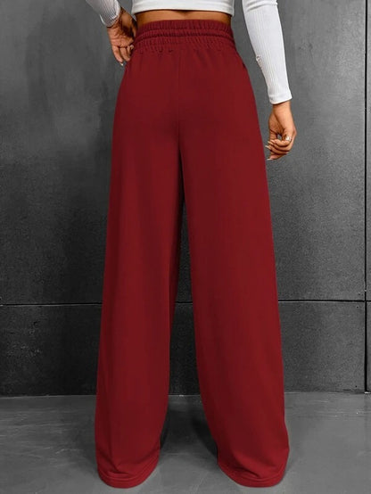 LORVENES Mid-Rise Wide Leg Dress Pants