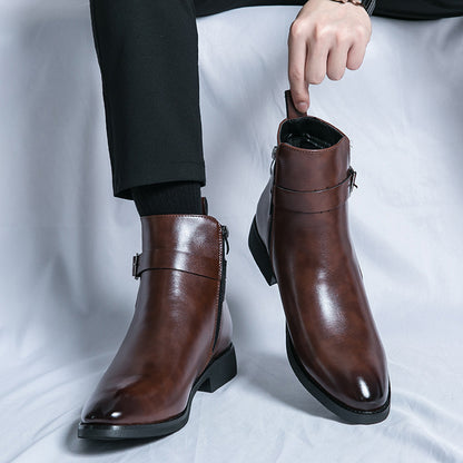 LORVENES Sleek Side Zip Chelsea Boots