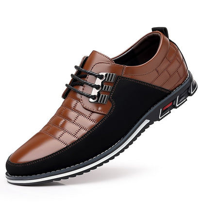 Men’s Contrast Lace-Up Dress Sneakers