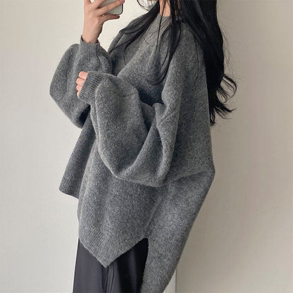 LORVENE Cropped Rib Pullover