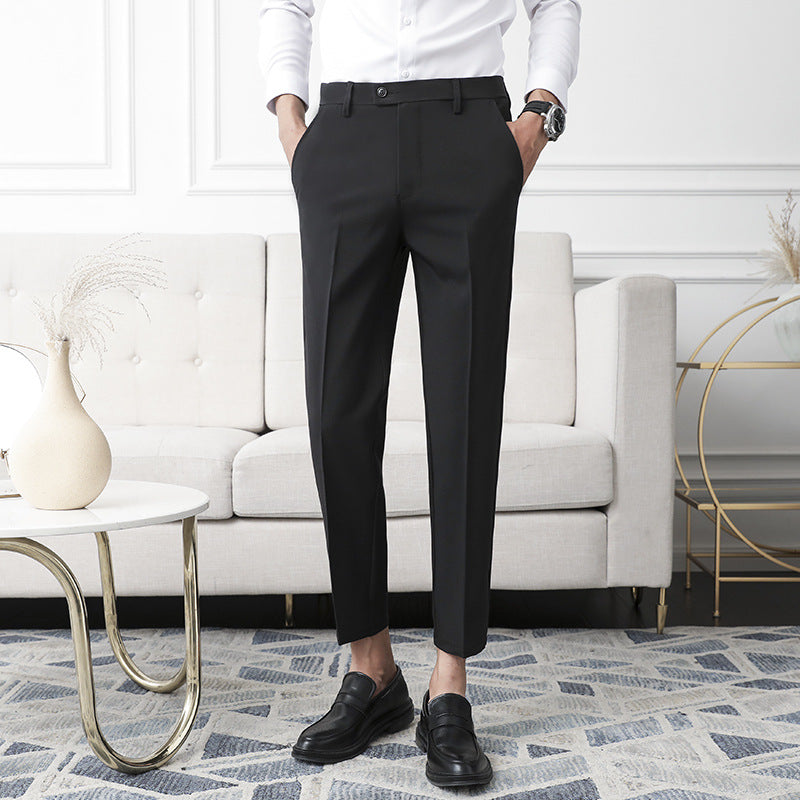 LORVENES Designer Straight Cut Formal Pants