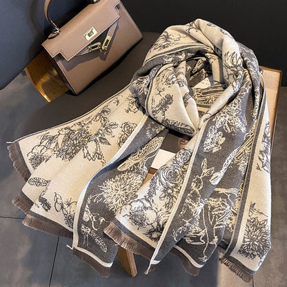 LORVENE Handcrafted Wool Shawl