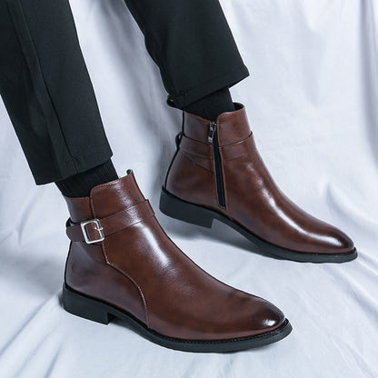 LORVENES Sleek Side Zip Chelsea Boots
