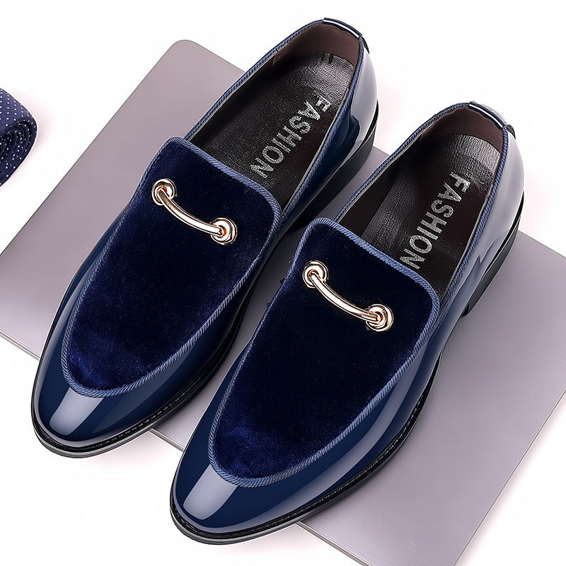 Men’s Luxury Velvet Patent Loafers