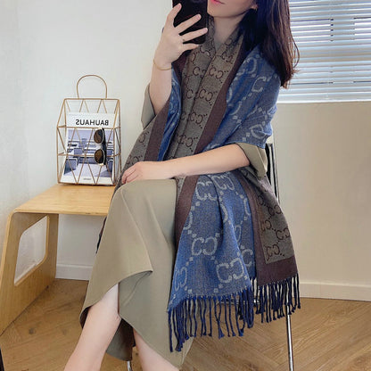 LORVENE Handcrafted Wool Shawl
