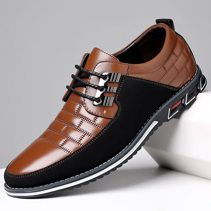 Men’s Contrast Lace-Up Dress Sneakers