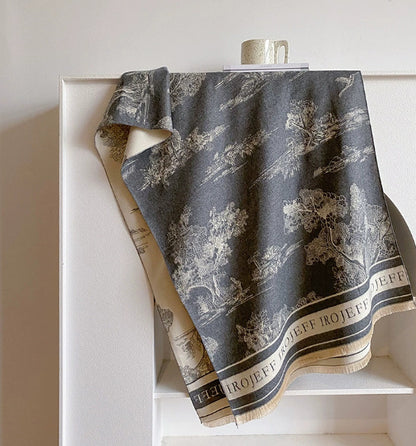 LORVENE Handcrafted Wool Shawl