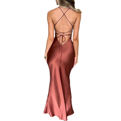 LORVENE Golden Party Dress