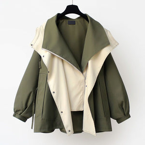 LORVENE Soft Signature Jacket shown in a close-up view, featuring a cozy, tailored fit with soft fabric and stylish design details.