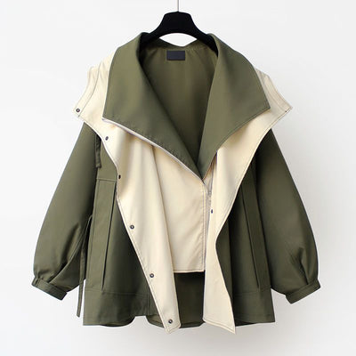 LORVENE Soft Signature Jacket shown in a close-up view, featuring a cozy, tailored fit with soft fabric and stylish design details.